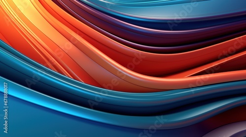 3D Abstract Background with Stripes