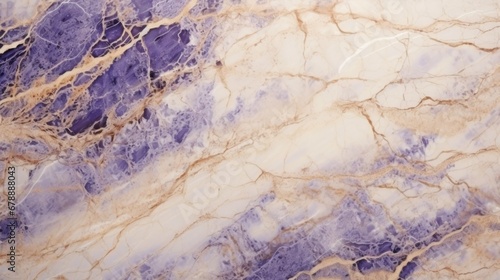 Beige Marble with Tanzanite Horizontal Background. Abstract stone texture backdrop. Bright natural material Surface. AI Generated Photorealistic Illustration.