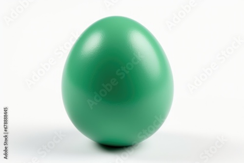 Green Easter Egg - Traditional Symbol of the Christian Holiday Isolated on White Background