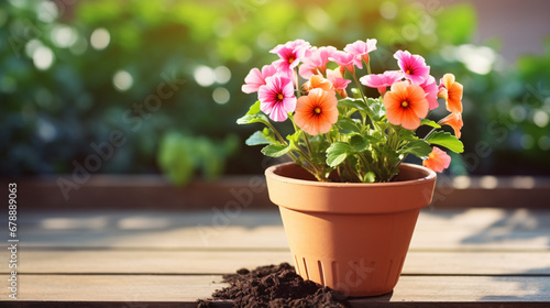 Beautiful flower in a pot © Framefolio