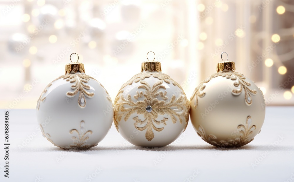 christmas tree ornaments set of three with gold or silver christmas tree ornaments set of three with gold or silver
