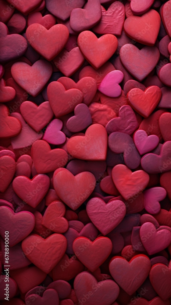 Pink and red thick impasto hearts are real heartcore Ai generated art Pink and red thick impasto hearts are real heartcore Ai generated art