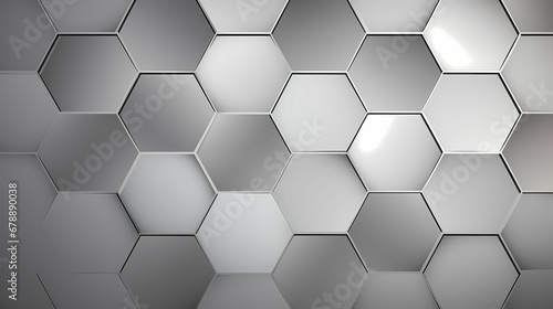 Modern silver metalic geometric perfect hexagon background for PowerPoint slides and websites with low opacity