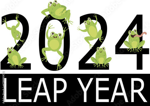 Frogs used to highlight the 2024 leap year © chrt2hrt