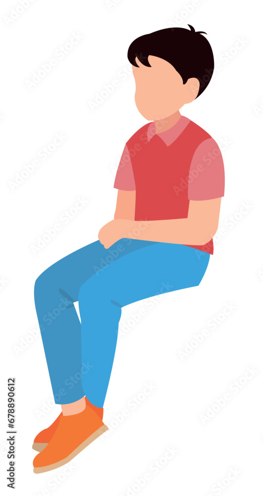 vector illustration of students in different postures vector illustration of students in different postures