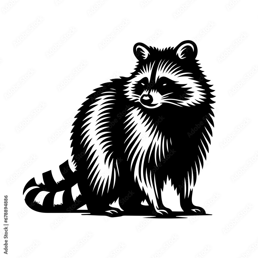 Raccoon Vector Logo Art