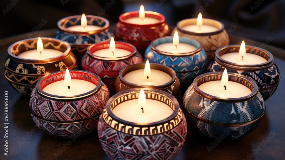 Change colour of each candle .UHD wallpaper Change colour of each candle .UHD wallpaper