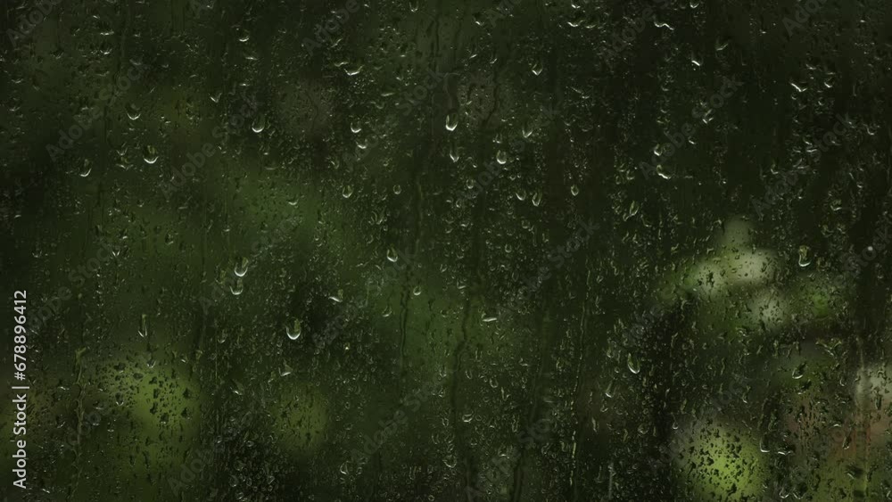 Rain drops on window on the rainy day. Home comfort and tranquility Rain drops on window on the rainy day. Home comfort and tranquility
