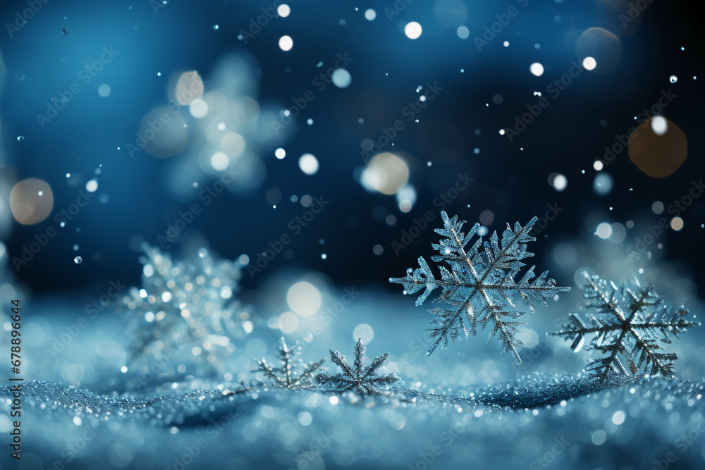 Frozen festive blue background. AI generative Frozen festive blue background. AI generative