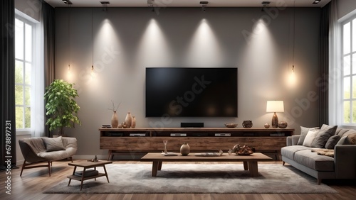 Photography of a contemporary interior design of a living room