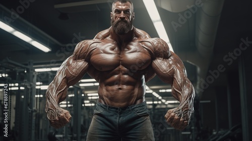 Bodybuilder with Giant Muscles