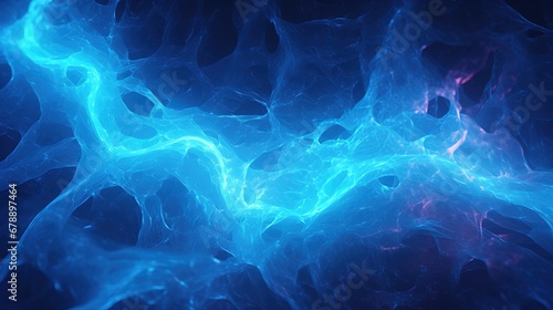 Bright Blue Energy Fractal Flow