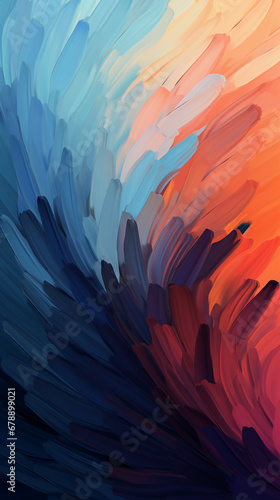 Arty looking broad brush strokes, abstract graphics pattern. AI generative