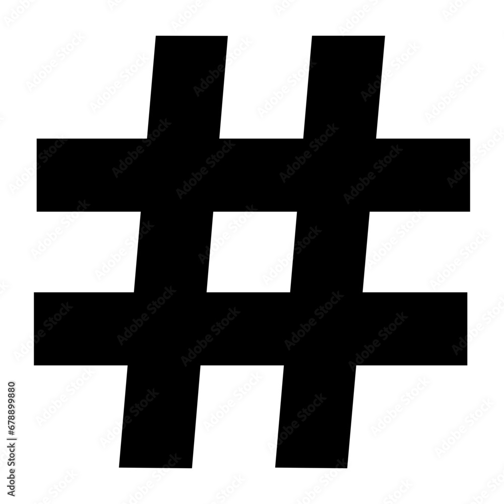 Fototapeta premium Hashtag Line Icon Vector Illustration