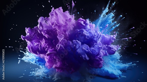 Explosion of Violet Blue Light