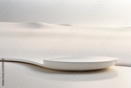 white plate and spoon