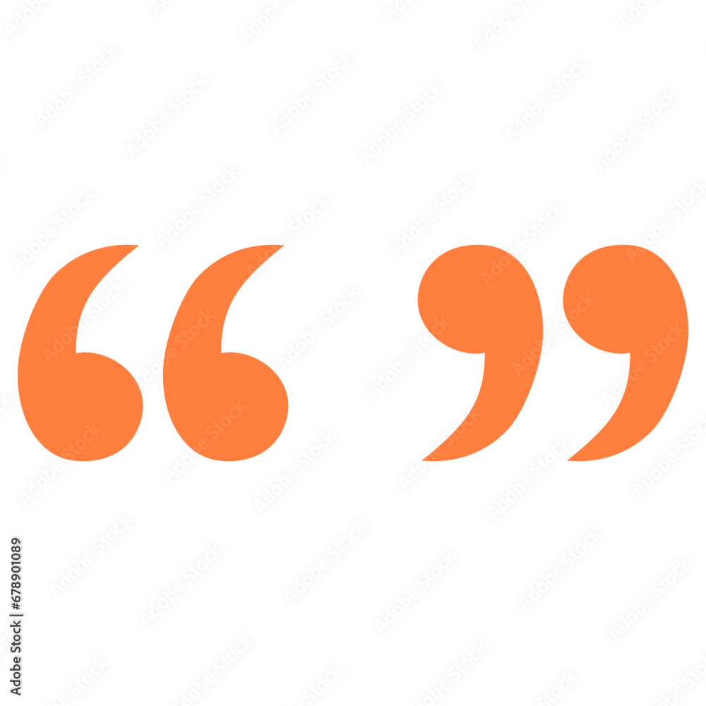 Quotation Marks Flat Icon Illustration Quotation Marks Flat Icon Illustration