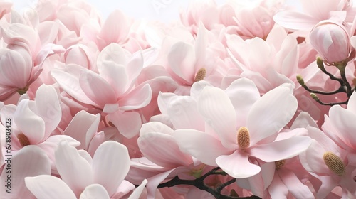 Magnolia Flowers Background 