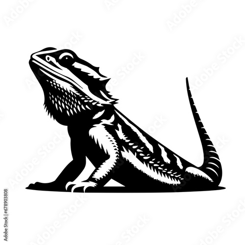 Bearded Dragon Vector Logo Art photo