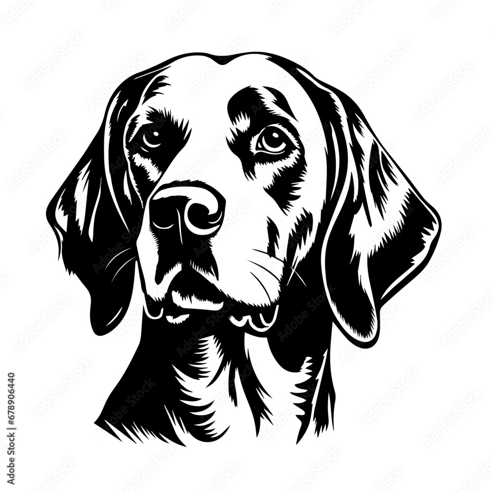 Bluetick Coonhound Vector Logo Art
