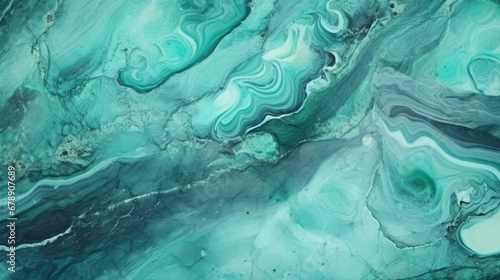 Mint Marble with Galaxy Horizontal Background. Abstract stone texture backdrop. Bright natural material Surface. AI Generated Photorealistic Illustration.
