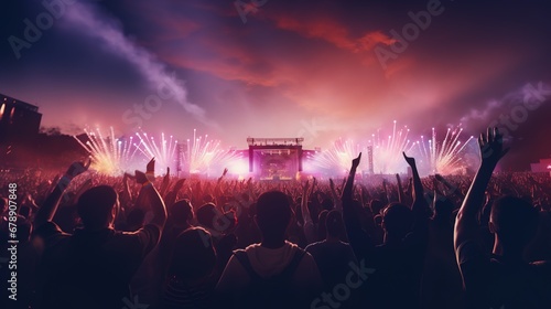 Crowd Cheering at Concert Photo