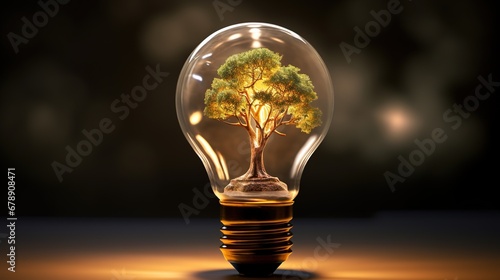 Tree Inside Light Bulb