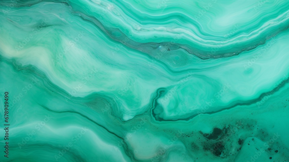 Mint Marble with Malachite Horizontal Background. Abstract stone texture backdrop. Bright natural material Surface. AI Generated Photorealistic Illustration. Mint Marble with Malachite Horizontal Background. Abstract stone texture backdrop. Bright natural material Surface. AI Generated Photorealistic Illustration.