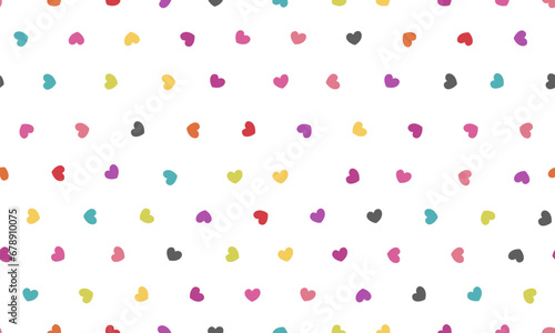 Seamless pattern with colorful hearts. Set of Valentines day vector patterns. Seamless heart pattern. Seamless vector pattern with colorful hearts. Cute seamless pattern. Endless romantic print