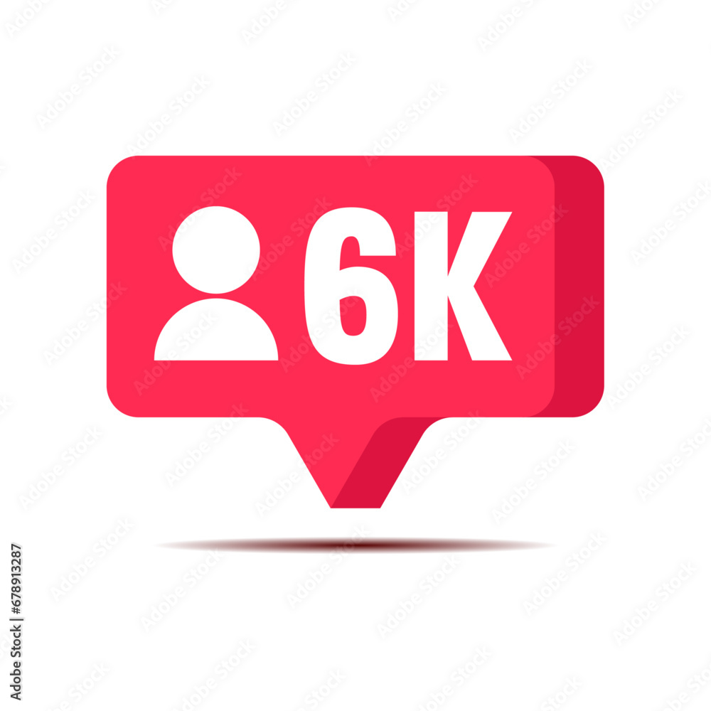 Thank you 6k followers celebration social media notification Thank you 6k followers celebration social media notification