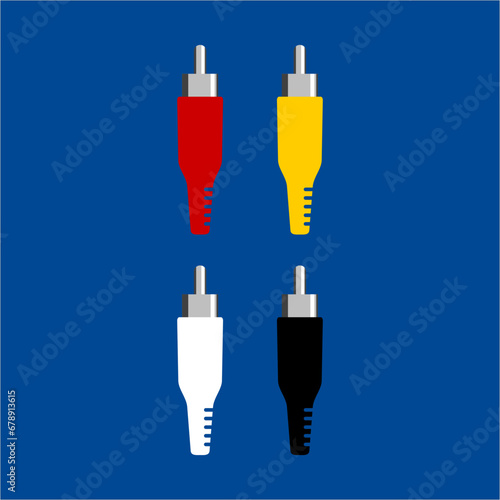 RCA cable icon vector illustration design template photo