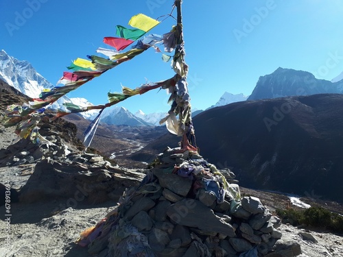 Closeup view of the marked area in Poon hill trek, Nepal