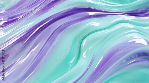 Mint Marble with Violet Glass Horizontal Background. Abstract stone texture backdrop. Bright natural material Surface. AI Generated Photorealistic Illustration.