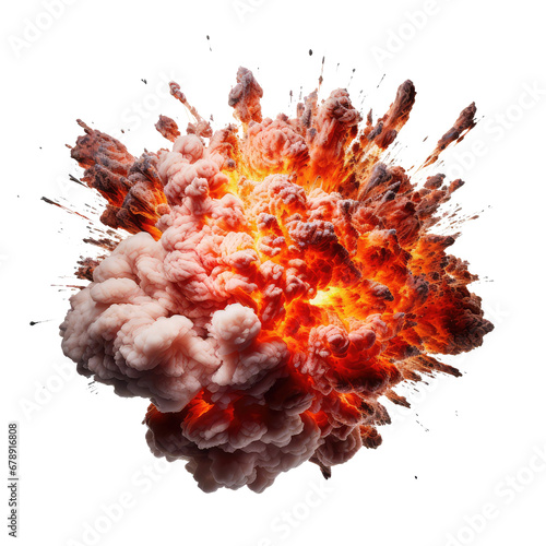 an explosion, isolated on white, transparent background