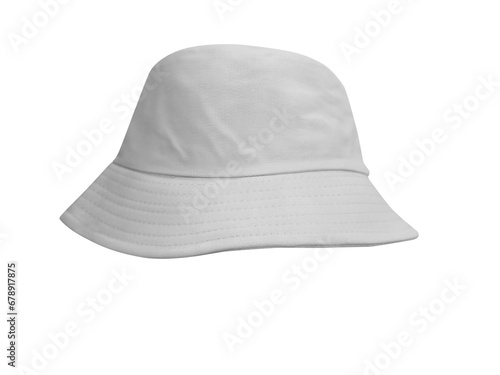 white bucket hat Isolated on a white background