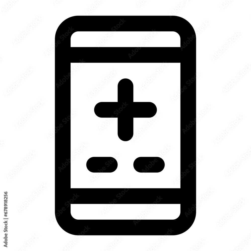 Fototapeta premium Medical app icon with outline style.