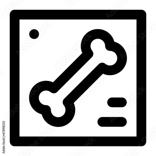 X-ray icon with outline style.