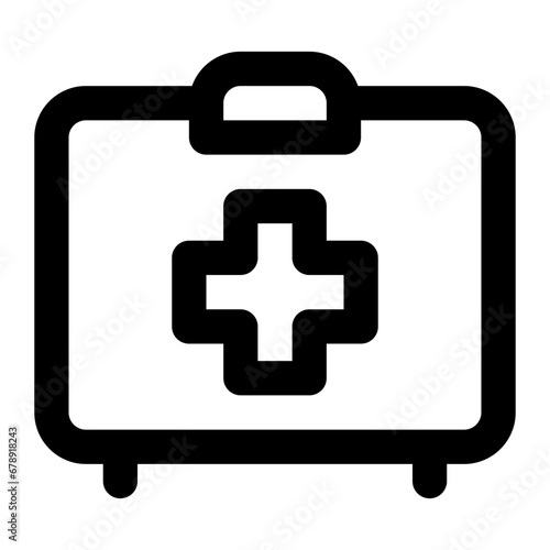 First aid kit icon with outline style.