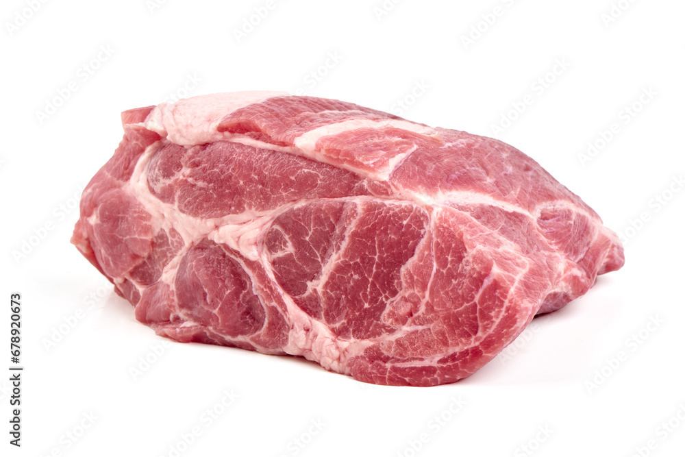 Pork shoulder blade, isolated on white background. High resolution image.