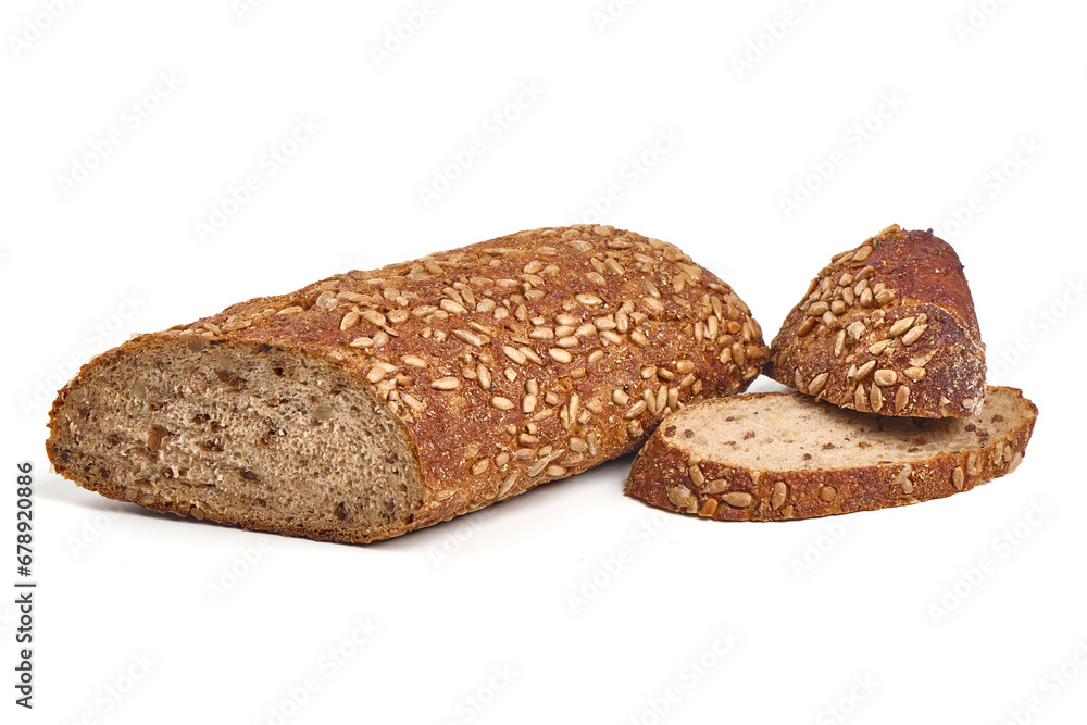Rye bread, isolated on white background. Rye bread, isolated on white background.