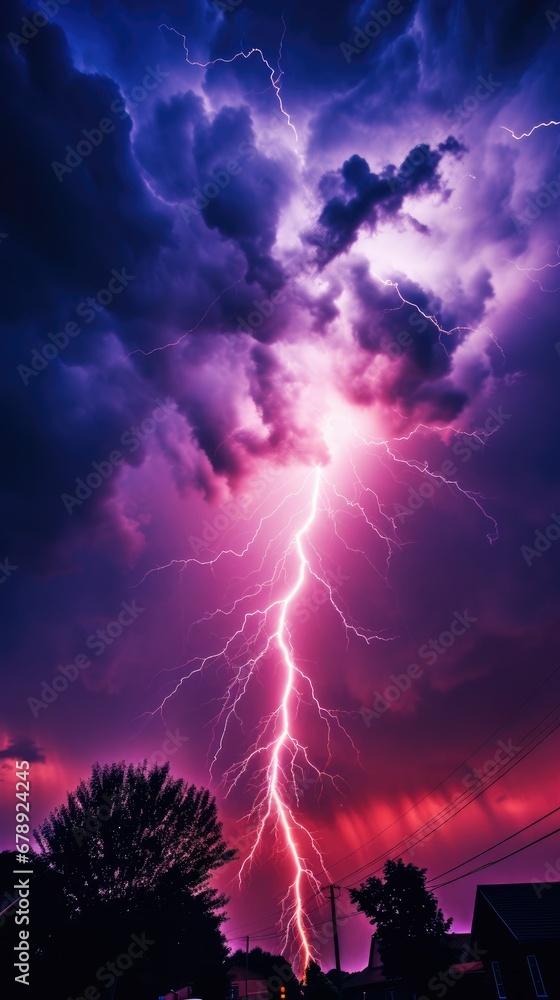 Menacing Night Sky: Capturing the Terrifying Power of Lightning