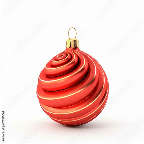 Festive Christmas Tree Ornament Glowing with Cheerful Elegance, Generative AI