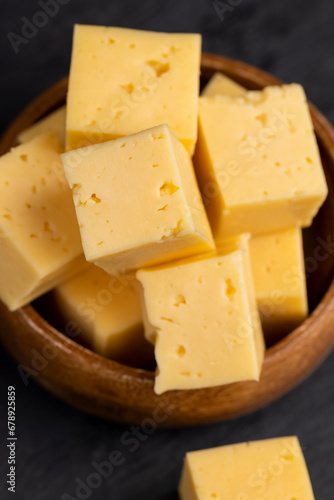 fresh orange cheese cut into cubes