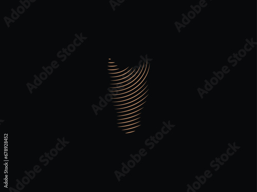 Creative abstract linear horse logo icon for your company
