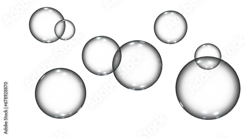Bubbles, randomly spread