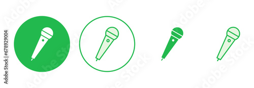 Microphone icon set. karaoke icon vector
