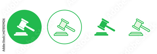 Gavel icon set. judge gavel icon vector. law icon vector. auction hammer