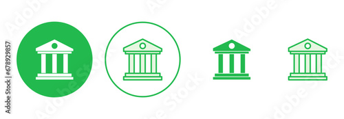 Bank icon set. bank vector icon  museum  university