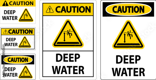 Caution Sign Deep Water