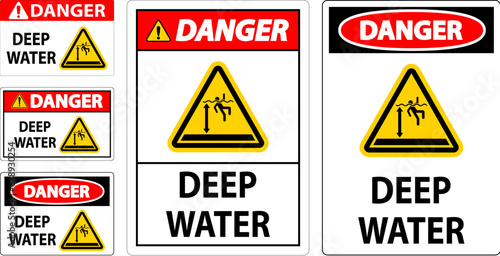 Danger Sign Deep Water